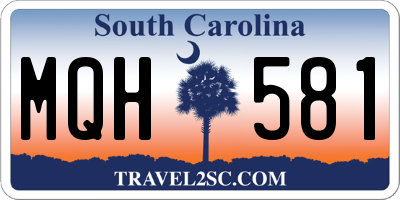 SC license plate MQH581