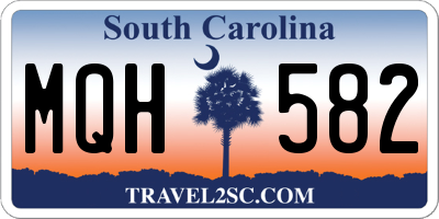 SC license plate MQH582