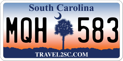 SC license plate MQH583