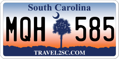 SC license plate MQH585