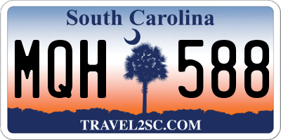 SC license plate MQH588