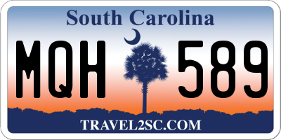 SC license plate MQH589