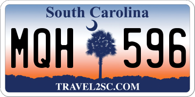 SC license plate MQH596