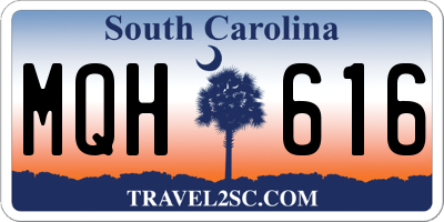 SC license plate MQH616