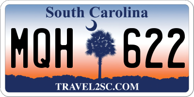 SC license plate MQH622