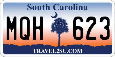 SC license plate MQH623
