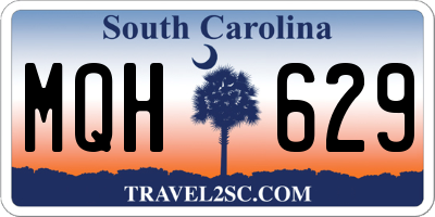 SC license plate MQH629