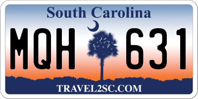SC license plate MQH631