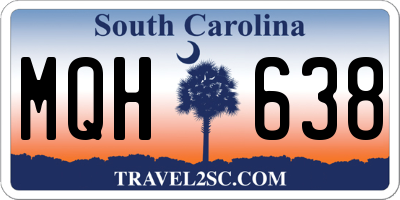 SC license plate MQH638