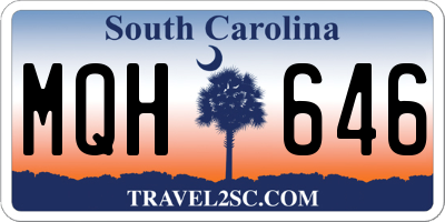 SC license plate MQH646