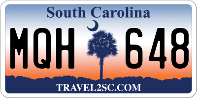 SC license plate MQH648