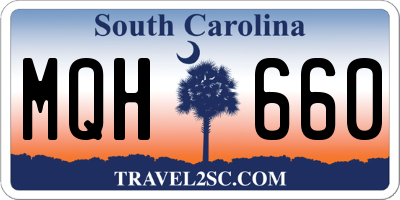 SC license plate MQH660