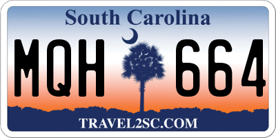 SC license plate MQH664