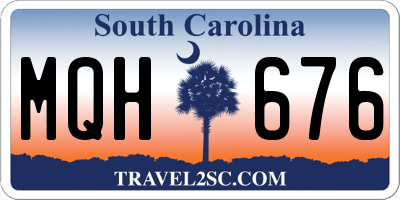 SC license plate MQH676