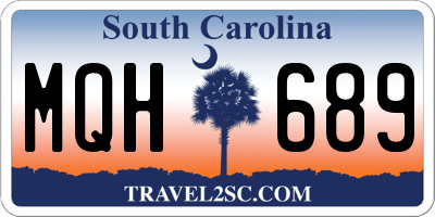 SC license plate MQH689