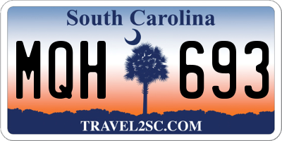 SC license plate MQH693