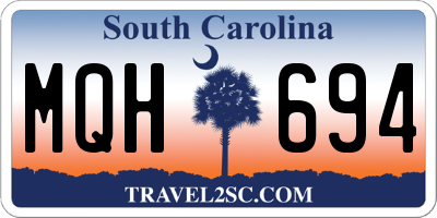 SC license plate MQH694