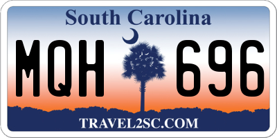 SC license plate MQH696