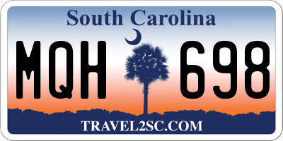 SC license plate MQH698