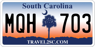 SC license plate MQH703