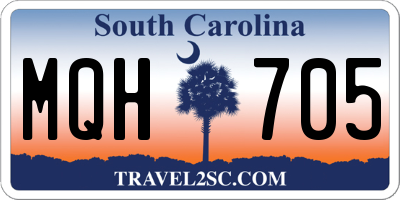 SC license plate MQH705