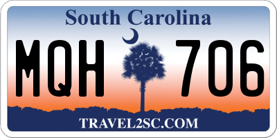 SC license plate MQH706