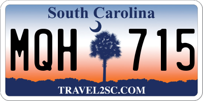 SC license plate MQH715