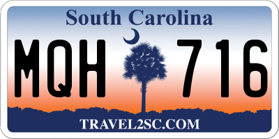 SC license plate MQH716