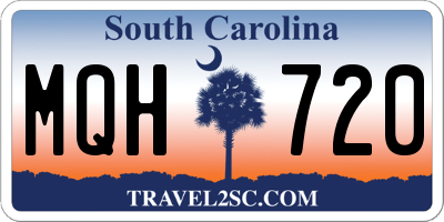 SC license plate MQH720