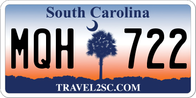 SC license plate MQH722