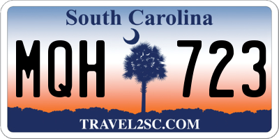 SC license plate MQH723
