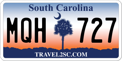 SC license plate MQH727