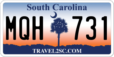 SC license plate MQH731