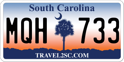 SC license plate MQH733