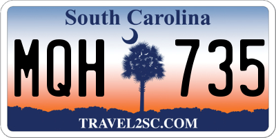 SC license plate MQH735