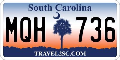 SC license plate MQH736