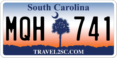 SC license plate MQH741