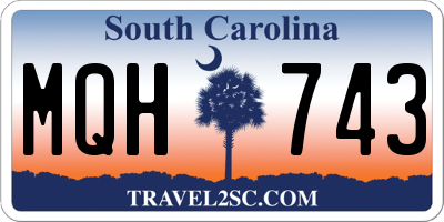 SC license plate MQH743