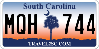 SC license plate MQH744