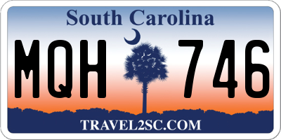 SC license plate MQH746