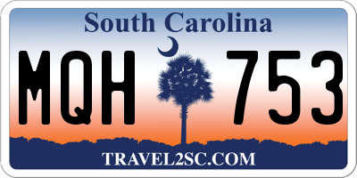 SC license plate MQH753