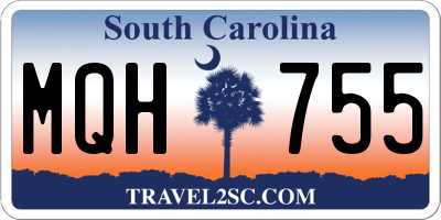 SC license plate MQH755