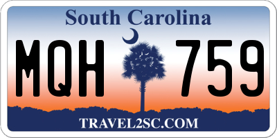 SC license plate MQH759