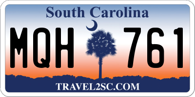 SC license plate MQH761