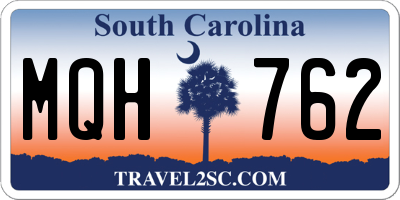 SC license plate MQH762