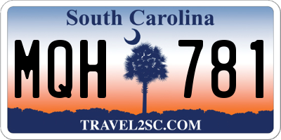 SC license plate MQH781