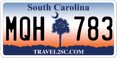 SC license plate MQH783