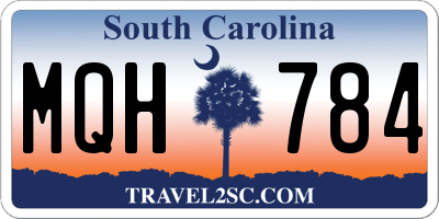 SC license plate MQH784