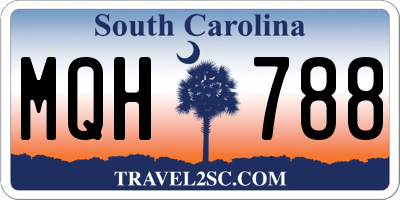 SC license plate MQH788