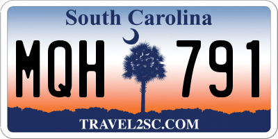 SC license plate MQH791